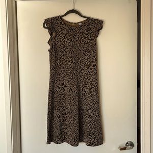Leopard Print Midi Dress